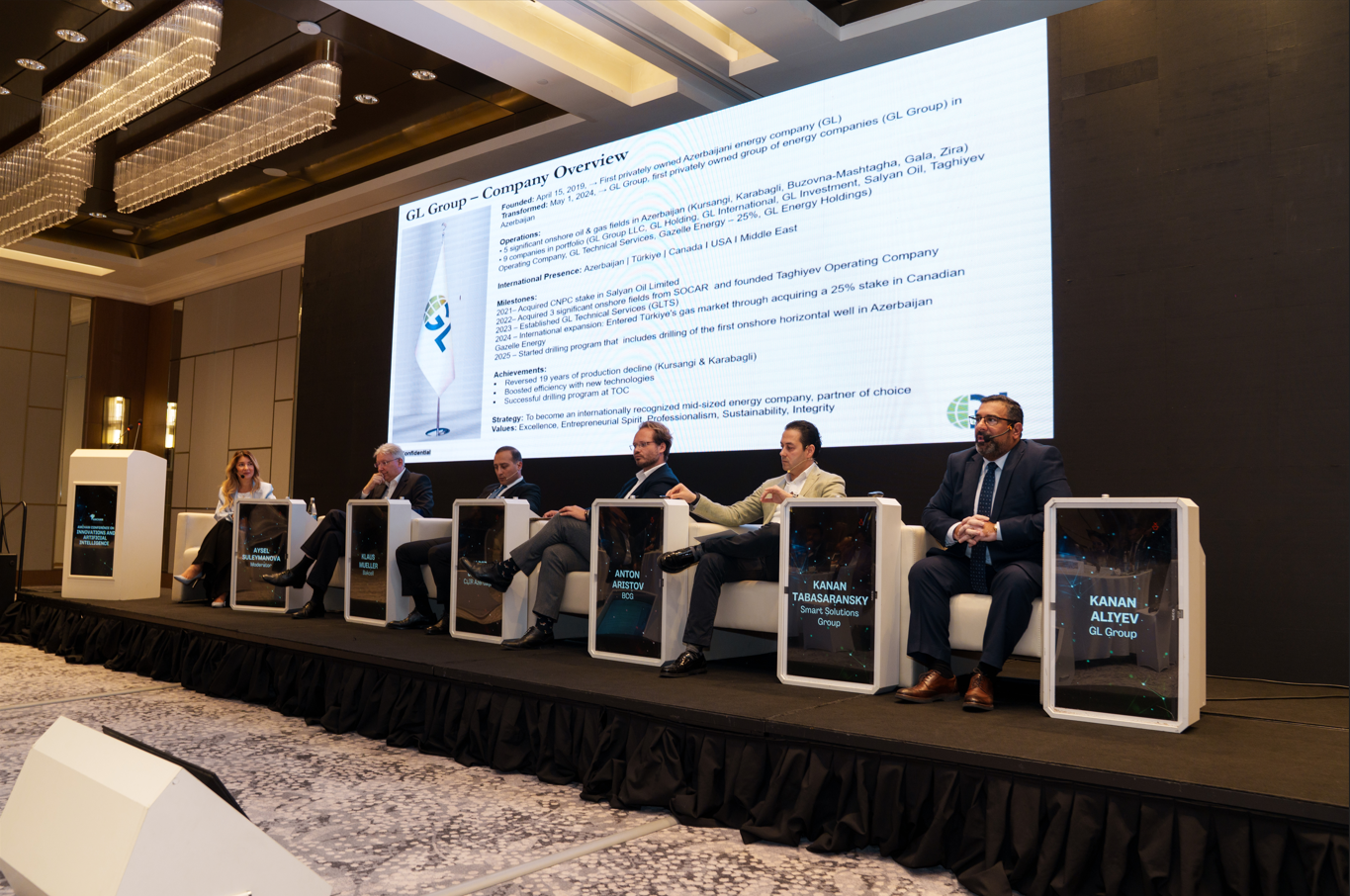 GL Group’s Director of Reservoir Management, Kenan Aliyev, spoke at the AmCham Innovation and Artificial Intelligence Conference